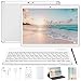 Tablette Tactile 4 Go RAM 64 Go ROM, Tablette 10 Pouces avec Clavier, YESTEL X7 Tablette Android 10 avec WiFi/Double SIM/8000 mAh/Caméra HD 5MP + 8MP, Argent