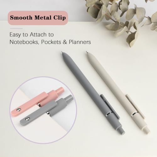 Image of FIOVER Gel Pens, 5pcs 0.5mm Quick Dry Black Ink Fine Point Smooth Writing Pens High-End Series Ballpoint for Office School Supplies