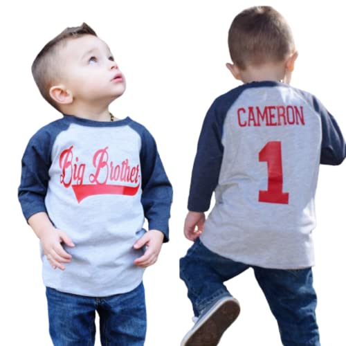 Big Brother Baseball Champion Tee - Show Off Your Support on and Off The Field Navy