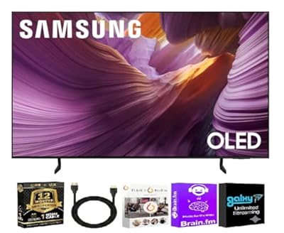 Samsung 55 Inch Class S85F Series 4K OLED Vision AI Smart Tizen TV with HDR Dolby Atmos + HDMI Cable + Streaming Bundle + 12 Month CPS Protection