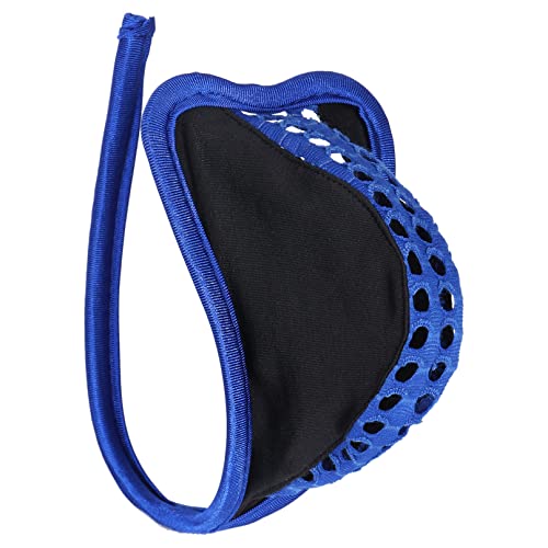 YiZYiF Men's Sissy Chastity Cover Floral Lace Invisible C-String Underwear Mini Briefs Lingerie Type B Blue&Black One Size