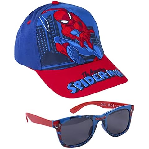 CERDÁ LIFE'S LITTLE MOMENTS Unisex Gorra Set GAFAS DE SOL Spiderman Sonnenbrille, Mehrfarbig, One Size Cover