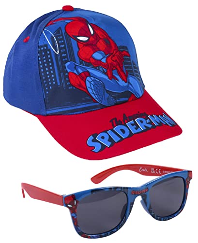 CERDÁ LIFE'S LITTLE MOMENTS Gorra Set GAFAS DE Sol Spiderman des Lunettes de Soleil, Multicolore, One Size Unisex