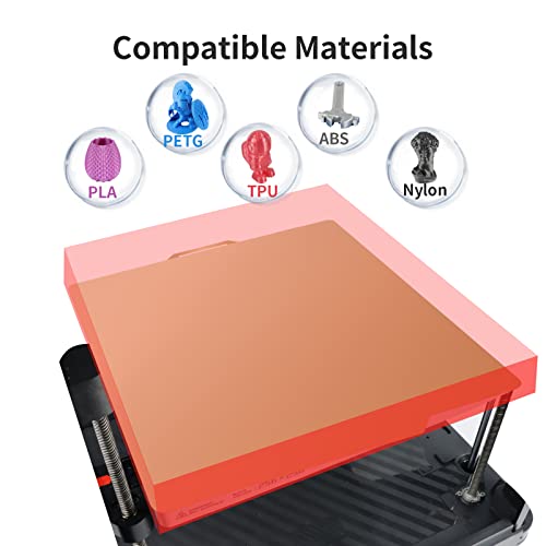 Image of IdeaFormer-3D Smooth + Textured PEI Build Plate Print Bed 257x257mm, Double Sided PEI Spring Steel Sheet Flexible for Bambu Lab X1 /X1C /P1P /P1S /P2S /A1