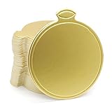 100pcs Mini Cake Boards, 3.1' Mini Round Cardboard, Mousse Cupcake Base for Cake Dessert, Golden