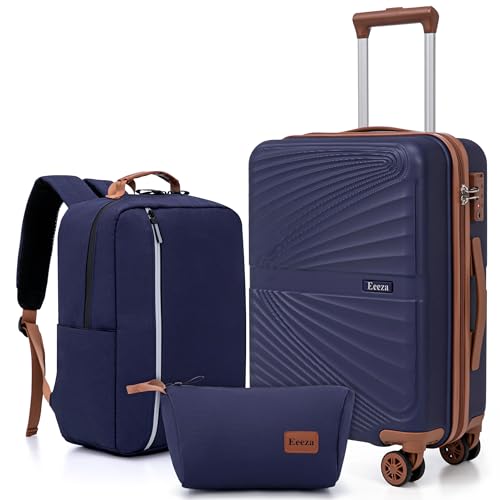Eeeza 3-Piece Carry-On Luggage Set 20-Inch with TSA Lock