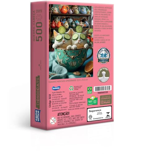 IA - Quebra-cabeça 500 peças nano - Dondocats - Game Office - Toyster brinquedos