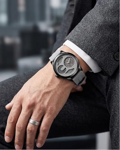 Image of CERO Men's Quartz Watch | Prime Collection Dual Dial | Silicone Strap | Analogue | Sporty Style