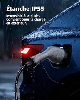 bokman Câble Recharge Voiture Electrique, Câble Type 2 (7kW/15 Mètres/Monophasée/ 32A) Recharge Type 2 Rapide Compatible avec BEV/PHEV