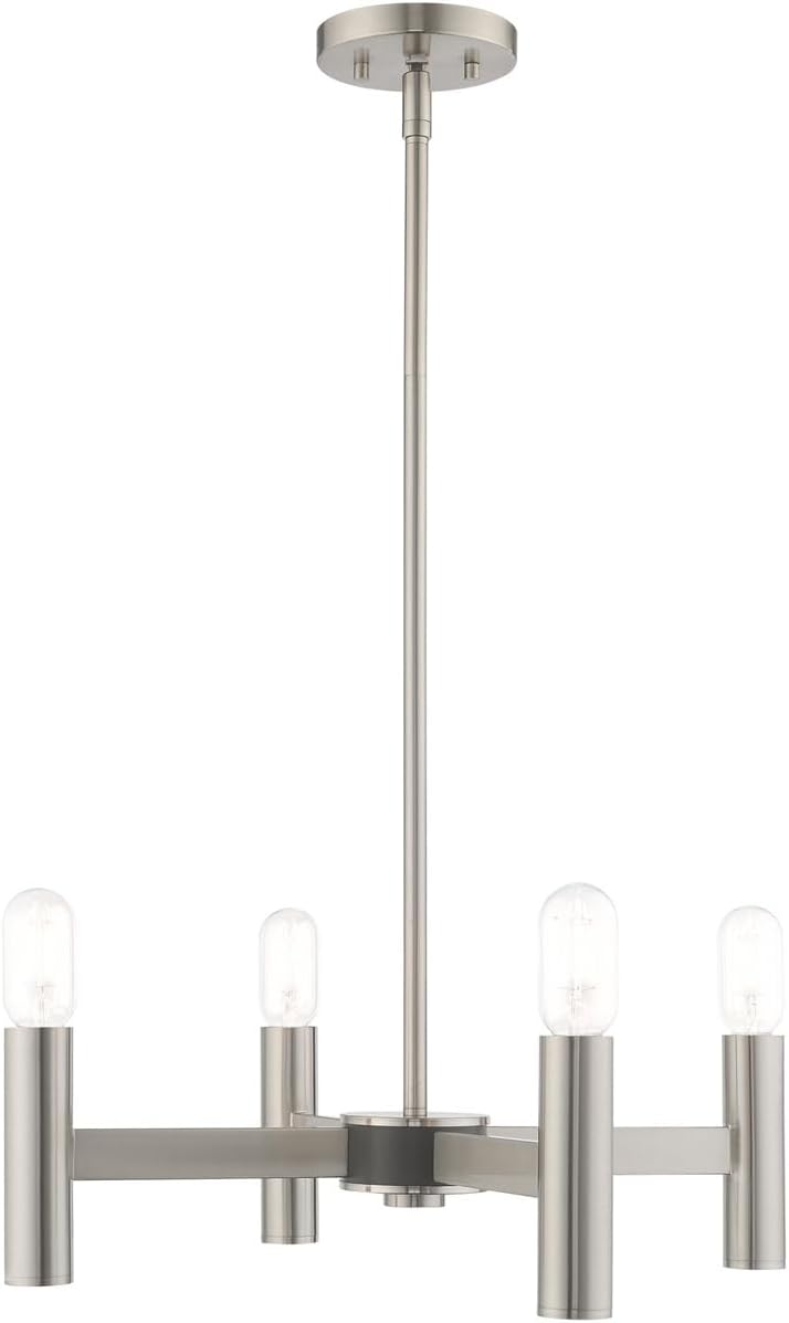 Livex Lighting 4 Lt Brushed Nickel Mini Chandelier