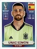 2022 Panini World Cup Soccer Sticker #ESP3 Unai Simon Spain Group E Official Qatar WC Album Sticker in Raw (NM or Better) - Measuring 2 Inches Wide X 2.5 Inches Tall