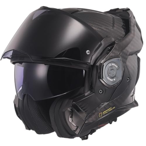 Casque moto modulable LS2 Advant X Carbon en carbone mat d'exception - 2