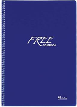 Sharp Color A4 Squared 120 Yp. Free School Notebook with PP Cover Spiral