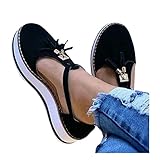 Sandalias de punta abierta con cierre de velcro, tacón grueso de cuña, zapatos de ocio, zapatos de verano, plataforma antideslizantes, zapatos deportivos para mujer, sandalias planas, moda casual, para verano, plataforma cerrada con hebilla, elegantes, zapatos de ocio, antideslizantes, zapatos de verano para mujer, sandalias informales, sandalias de playa, zapatos de deporte al aire libre, moda s Plataforma de arena vintage. Transpirable