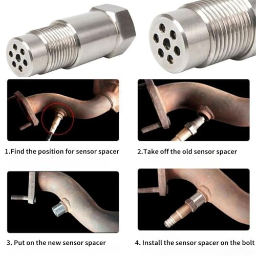 Adaptador de sensor de O2 M18 en acero inoxidable SS304 para solucionar luz CEL 5