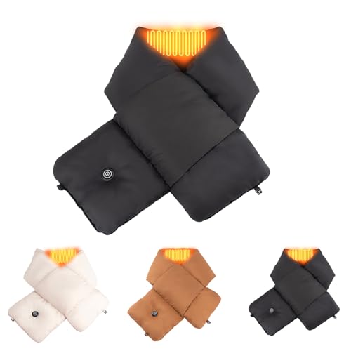 Portable Neck Heating Pad Cordless Rechargeable Heated Scarf Winter Warm Heated Neck Wrap with 3 Heating Levels