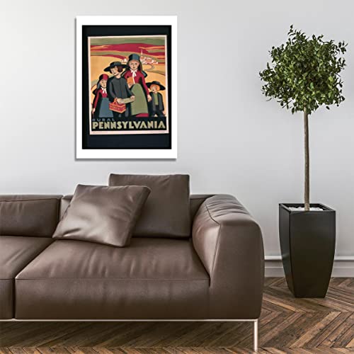 Poster Pennsylvanie rural affiche encadrée petit format archival mat