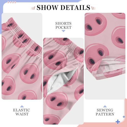 Pig Nose Boys Long Pants Soft Trousers Elastic Waist Kids Lounge Bottoms with Pockets S-XL4