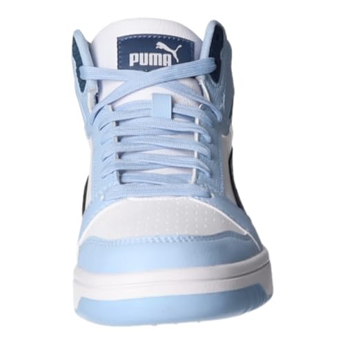 Puma Unisex Kinder Rebound V6 Mid JrSneaker, Puma White Dark Indigo Haute Tropic, 4.5 UK – Ansicht 5