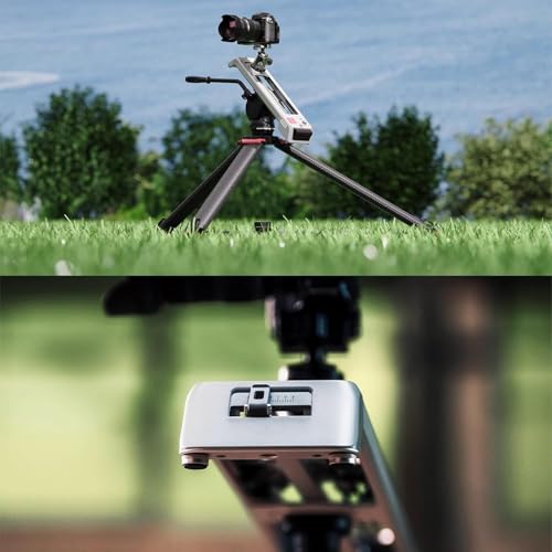 Image of Motorized Camera Slider with 125 Panorama Rotating Track Dolly, 5.5-11Lbs Load Capacity, Buttons and App Control for Video Shooting,Smooth Operation (40cm)