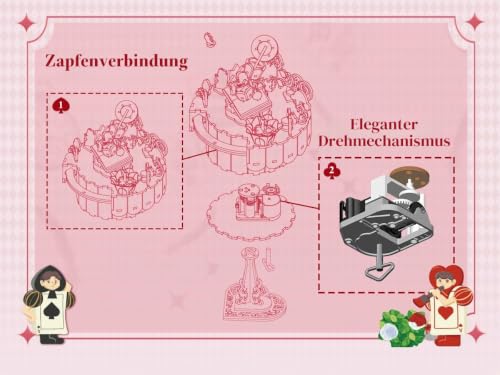 Tonecheer x British Library 3D Puzzle Spieluhr, DIY-Modell-Bausatz für Erwachsene, Rotierende Musik-Box… – Ansicht 6