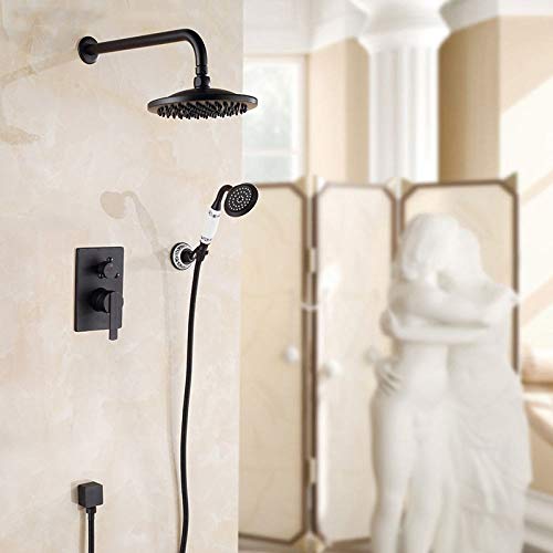 CPYGMXI Shower system Bathroom Shower Faucets Antique Bath Rain Shower Wall Concealed Bathroom Faucets Faucet Mixer Tap,Antique 