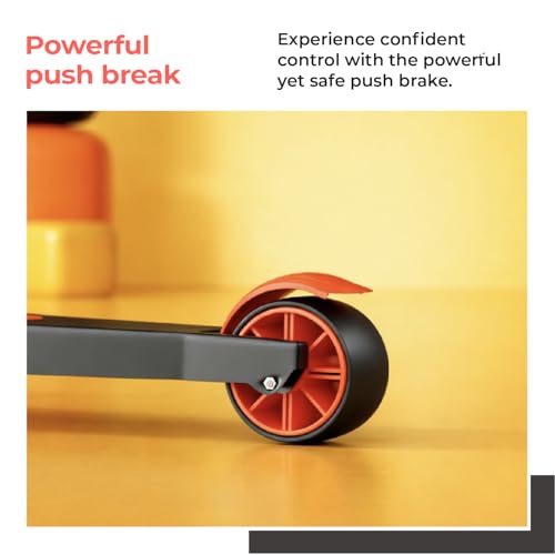 Image of Lifelong Kick Scooter with Adjustable Height - Foldable - Skate for Kids with LED Wheel - Max User weight-50 kg, Red & Black, LLKS35