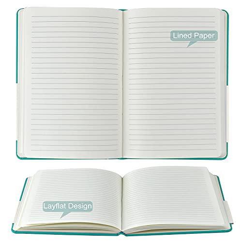 3 Pack A5 Journal Notebooks Classic College Ruled Notebooks Hardcover Leatherette Lined Journals For Office Home School Business, 8.3 X 5.5 Inch, 100Gsm Thick Paper, 160 Pages (Gray/Blue/Green) #TOP2