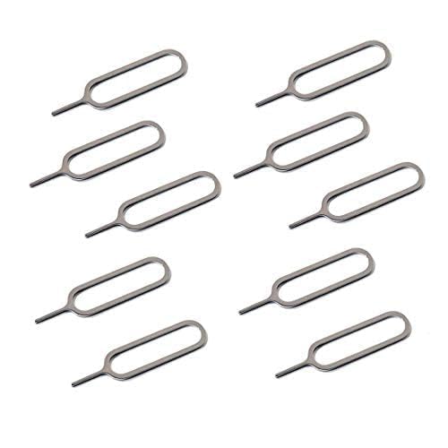 Image of Sim Card Tray Remover Eject Pin Tool for Smartphones, Metal, Pack of 10 Pieces