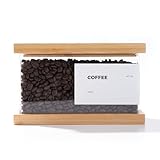 APT 1101 Bamboo Food Dispenser | Kitchen Organizers and Storage | Airtight Pantry Organizers and Storage Container | Cereal, Rice, Flour, Snack Storage (1, Short Rectangular)