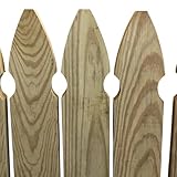 Pickets Wood Treated - 1' x 4' x 4' - French Gothic Tops - 6 Pack