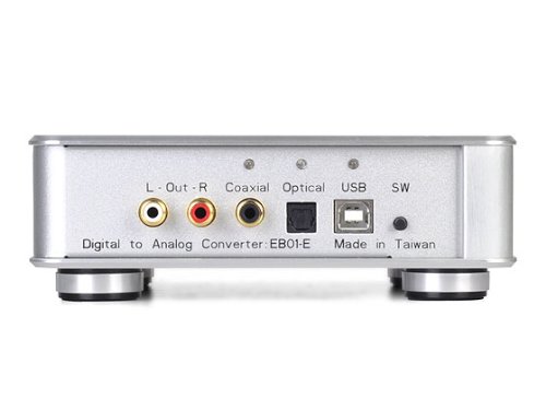 Silverstone tek eb01s-e Aluminio 24 bits/192 kHz USB DAC Amplificador de Auriculares con XMOS XS1 tq128 USB Decodificador, Plata