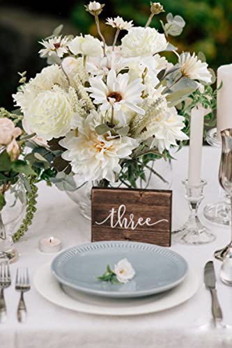 Insunsix White Artificial Flowers 2 Bouquets Ivory Flowers Artificial For Decorations White Fake Flowers Ivory Silk Flowers Floral Table Centerpieces Living Room Décor (Ivory White) #TOP6