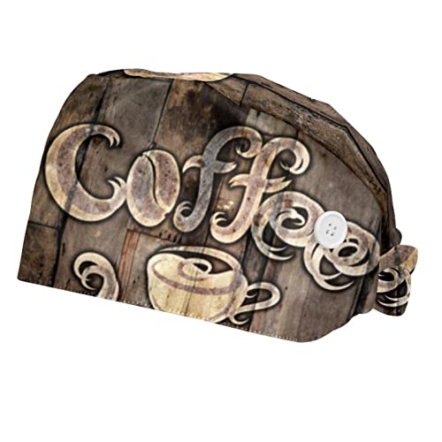 Chapeaux bouffants 2PCS café avec bandeau anti-transpiration pour le travail