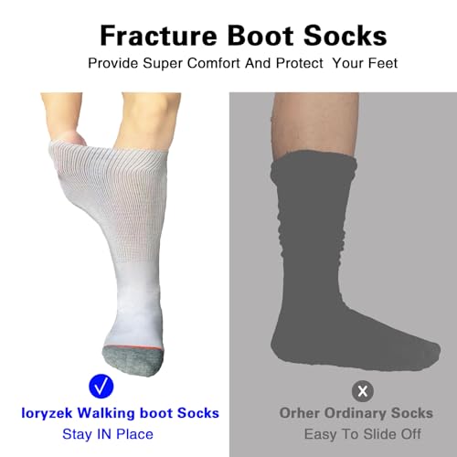 Walking Boot Socks air Cam Walker Cast Socks 2 Pairs Fracture Boot Brace Sock Surgical Orthopedics Sock for Men Women