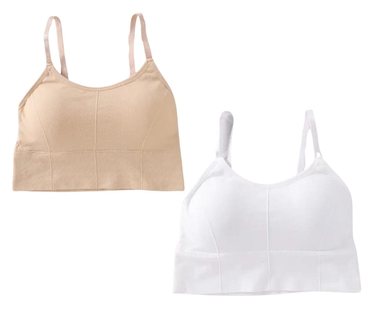 tood fashion Women's & Girl's Adjustable Strap Cotton Blend Sports Lightly Padded Bra Combo of 2-picture-13