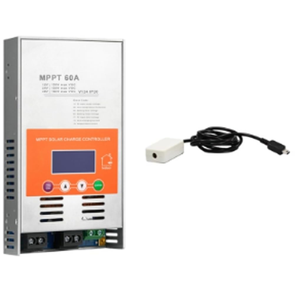 Controlador Solar MPPT de 60A, Controlador de Seguimiento de Máxima Potencia MPPT, Controlador Solar Automático 12V/24V/48V, Controlador Solar para Batería de Plomo-Ácido.