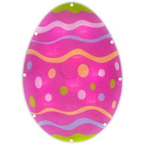 Northlight Battery Operated LED Lighted Easter Egg Window Decoration - 14