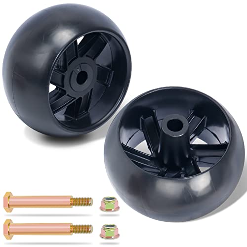 KOOTANS 2 Pack Mower Deck Wheels for Husqvarna 532174873 589527301 for Craftsman MTD AYP 174873 133957 532133957 734-3058 for Cub Cadet 753-04856A Fit for most 42 46 48 50 52 and 54 Decks