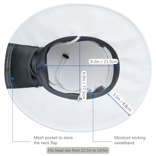 Image of BASSDASH UPF 50+ Sun Fishing Hat Water Resistant with Detachable Neck Flap