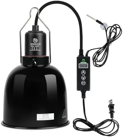 REPTI ZOO Reptile Light Fixture with Dimming Thermostat — detail view