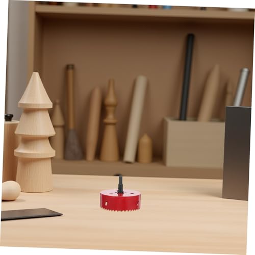 Set de sierra de corona bimetálica 108mm con broca y cubierta para polvo miniatura 6