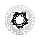 DUANSIYU Disco Freno Padres flotantes de Freno de Disco de enfriamiento de Bicicleta de montaña 140 mm 160 mm 180 mm 203 mm 6 Pernos enfríe Rotor de Bicicleta Freno Disco(Metal 140mm Black)