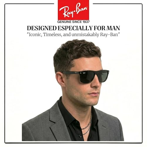 Image of Ray-Ban RB4147 BOYFRIEND Square Shaped Sunglasses for Men with Official RAYBAN Eyewear Kit