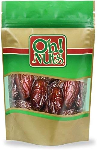 Oh! Nuts Jumbo Medjool Dates - Dried Dates - 2 lb - Unpitted Medjool Dates - No Sugar Added - Dehydrated Fruit Snack
