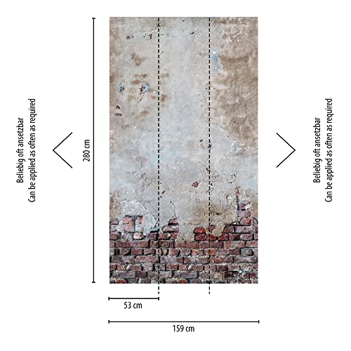 Livingwalls Carta Da Parati Effetto Cemento, In Tessuto Non Tessuto, Grigio E Rosso, 383361, Carta Da Parati Fotografica Industriale, 1,59 X 2,80 M, Made In Germany - 6