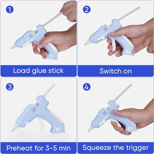 Rimyew Cordless Hot Glue Gun And Sticks Set thumb #4