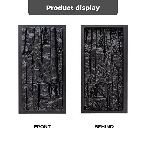 Betonex 5 Pcs Abs 2Mm Plastic Molds For Concrete Plaster Wall Stone Cement Tiles Concrete Mould - Wall Cement Flagstone Mold Limestone Plaster Molds For Walls - Brick Stone Veneer Mold #TOP6