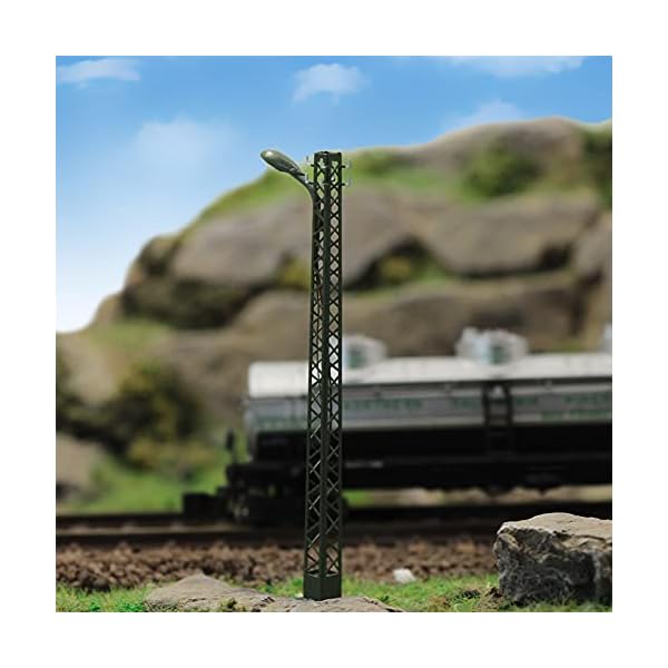 Evemodel 3 STK. Modell bahnleuchten Gittermastleuchte,spur N licht Layout 1:160 Aufsatzleuchte für Turmmasten (Stile 1) – Bild 4