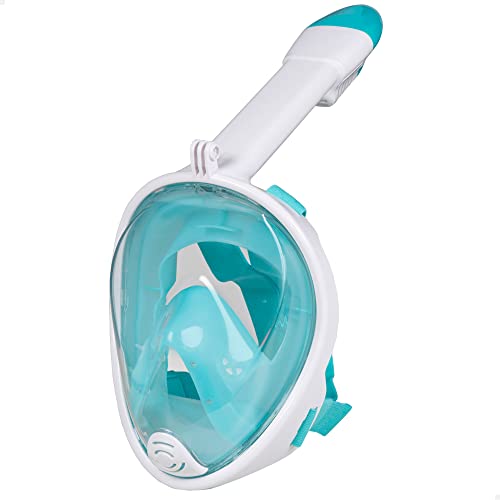 AKTIVE Aqua Sport Máscara de Snorkel Azul Claro S/M, para Mayores de 12 años, para bucear, Accesorios de Buceo (62312)